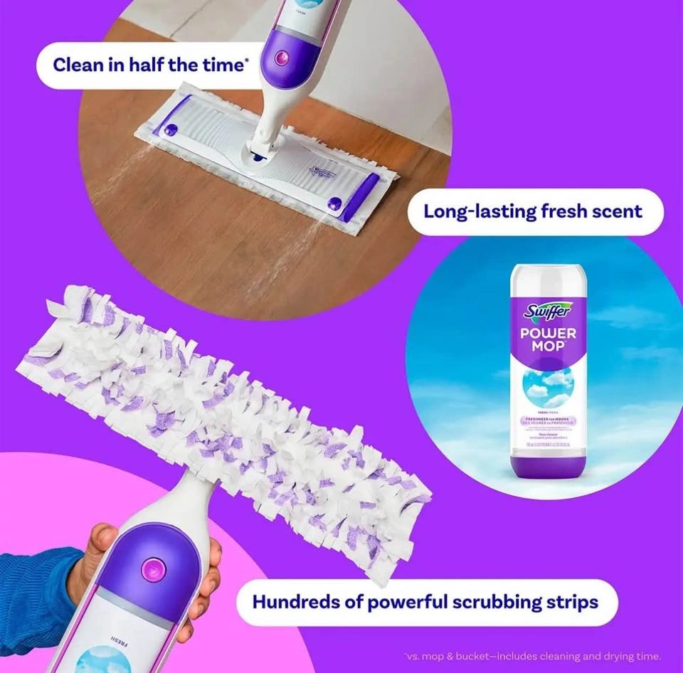 Swiffer PowerMop Multi-Surface Floor Cleaning Mop + 6 pad refill - photo 4