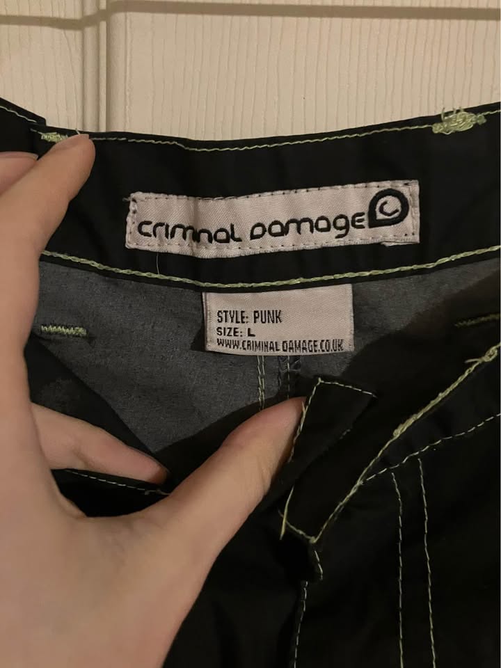 Neon green punk style pants - photo 2