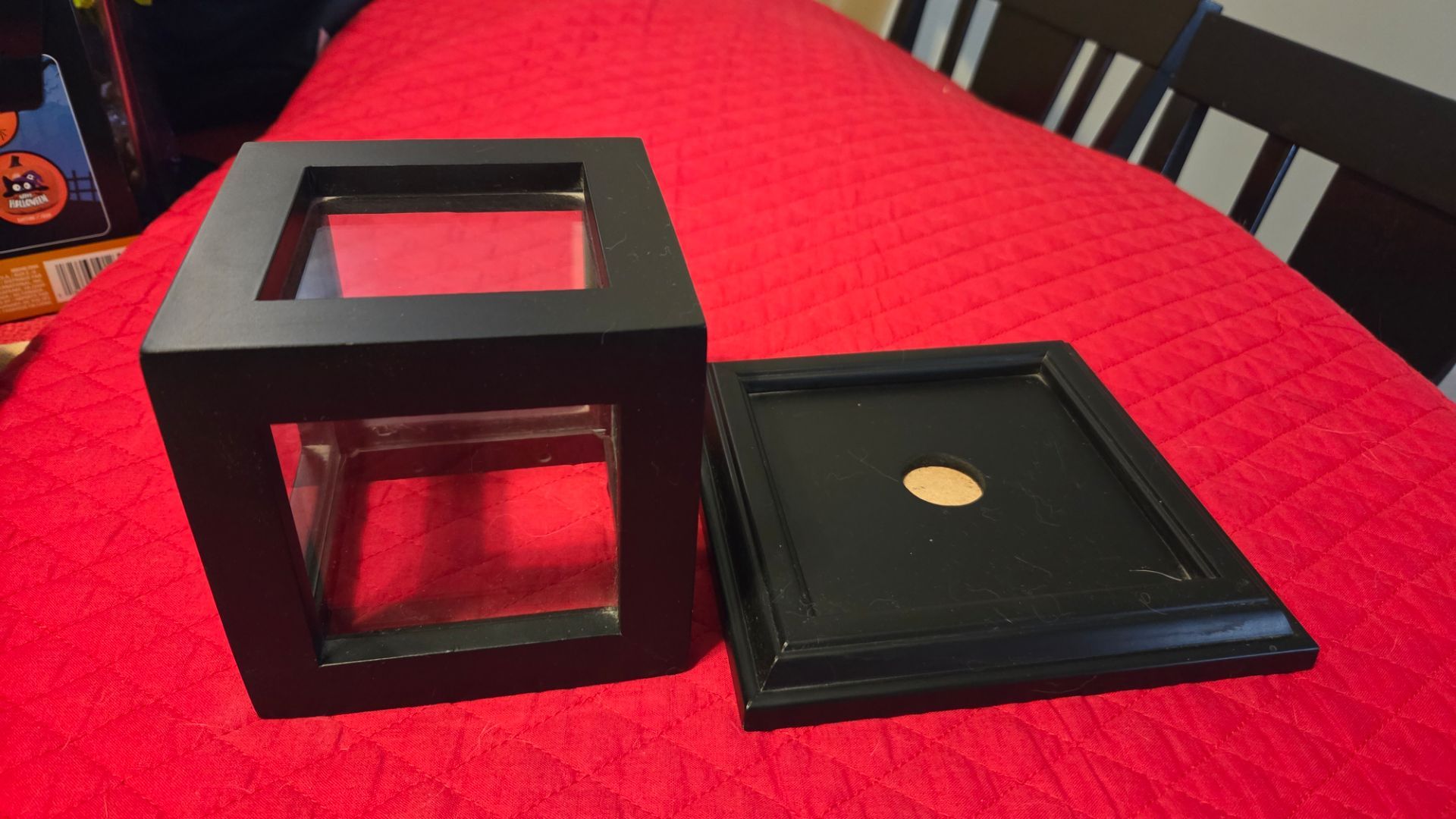 Black Wood Glass Baseball Display Box w/Lid - photo 2