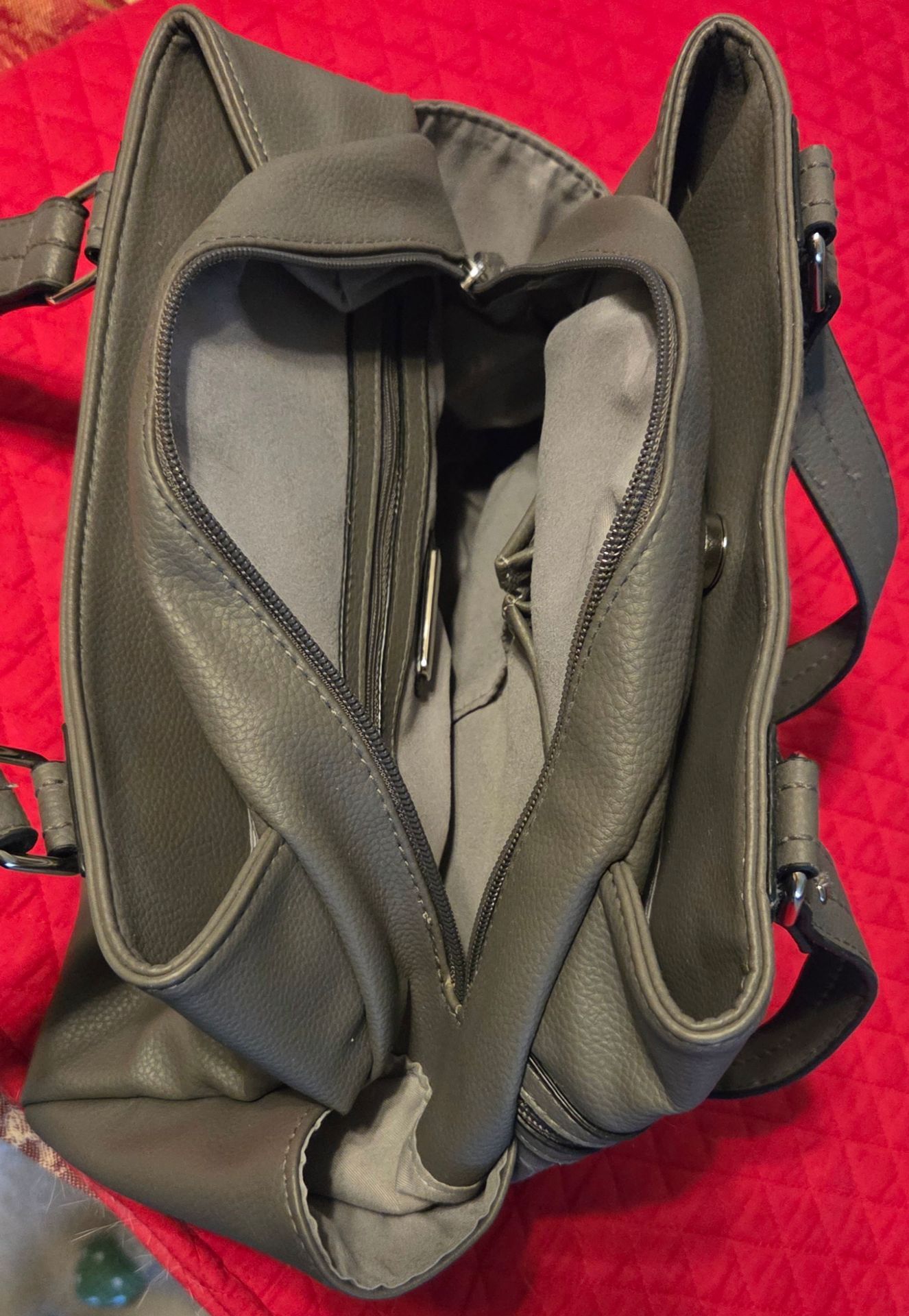 NWT Rosetti Midtown satchel bag/purse smoke crocodile gray - photo 3