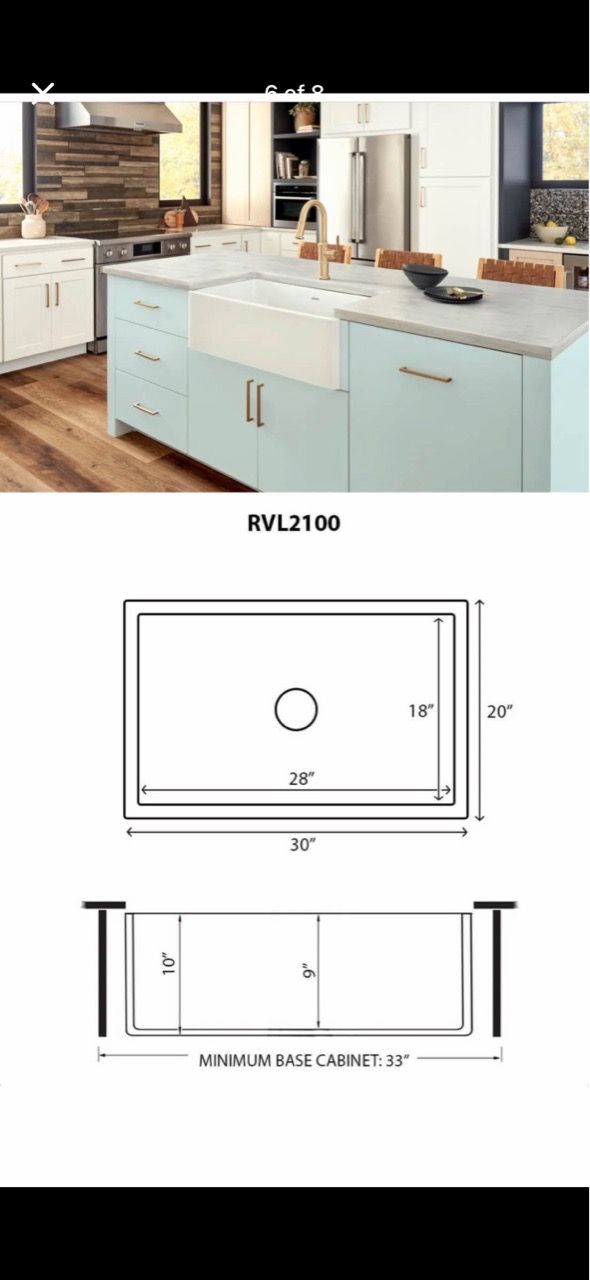30 x 20 inch Fireclay Reversible Farmhouse Kitchen Sink - photo 4