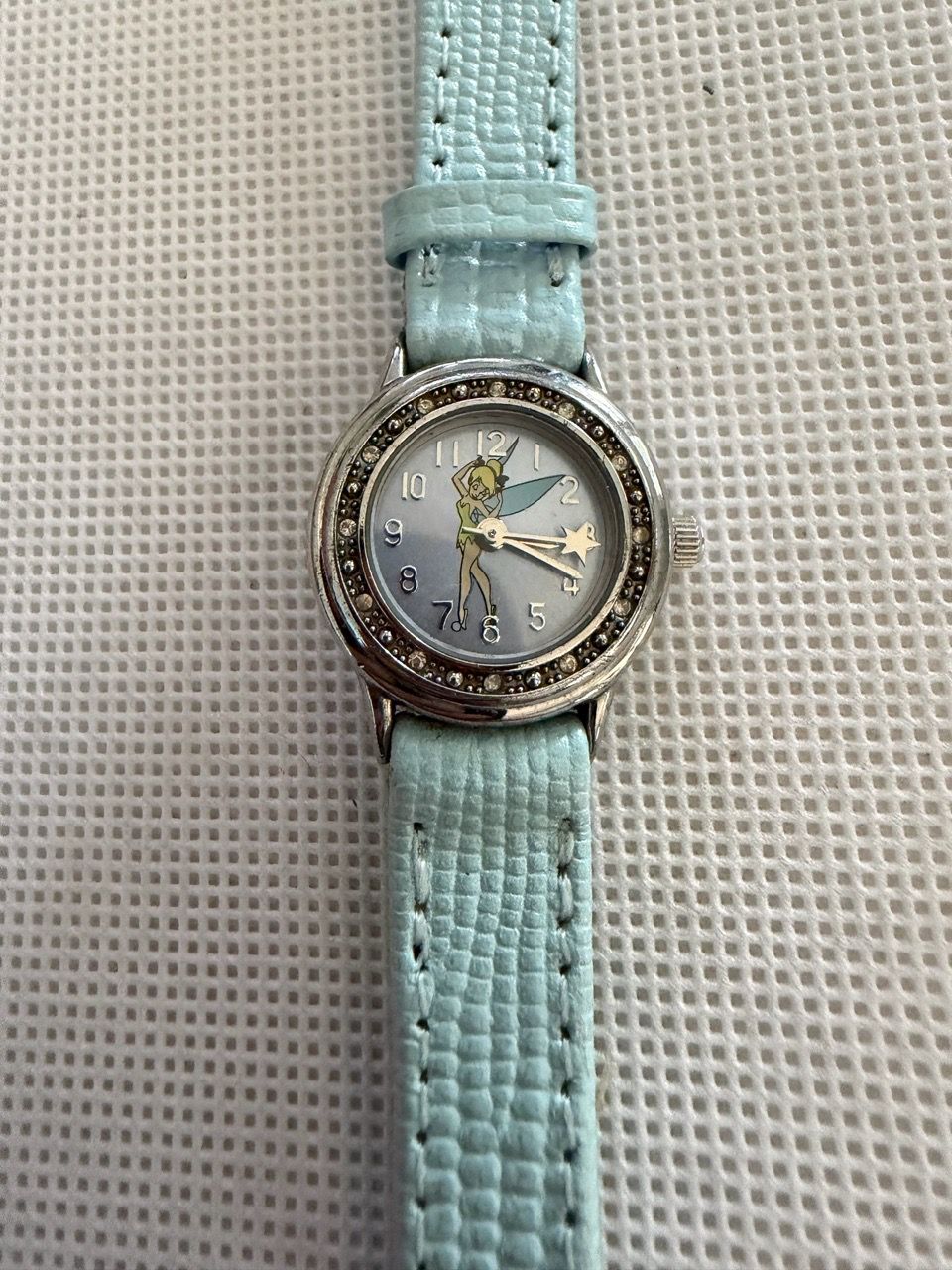 Disney Tinker Bell Watch Light Blue Strap( new band and battery)