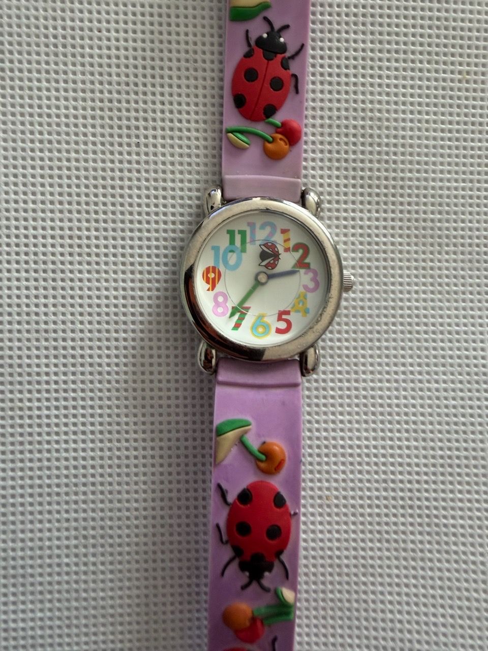 Kids Analog Watch Ladybug Purple Strap(new battery) - photo 2