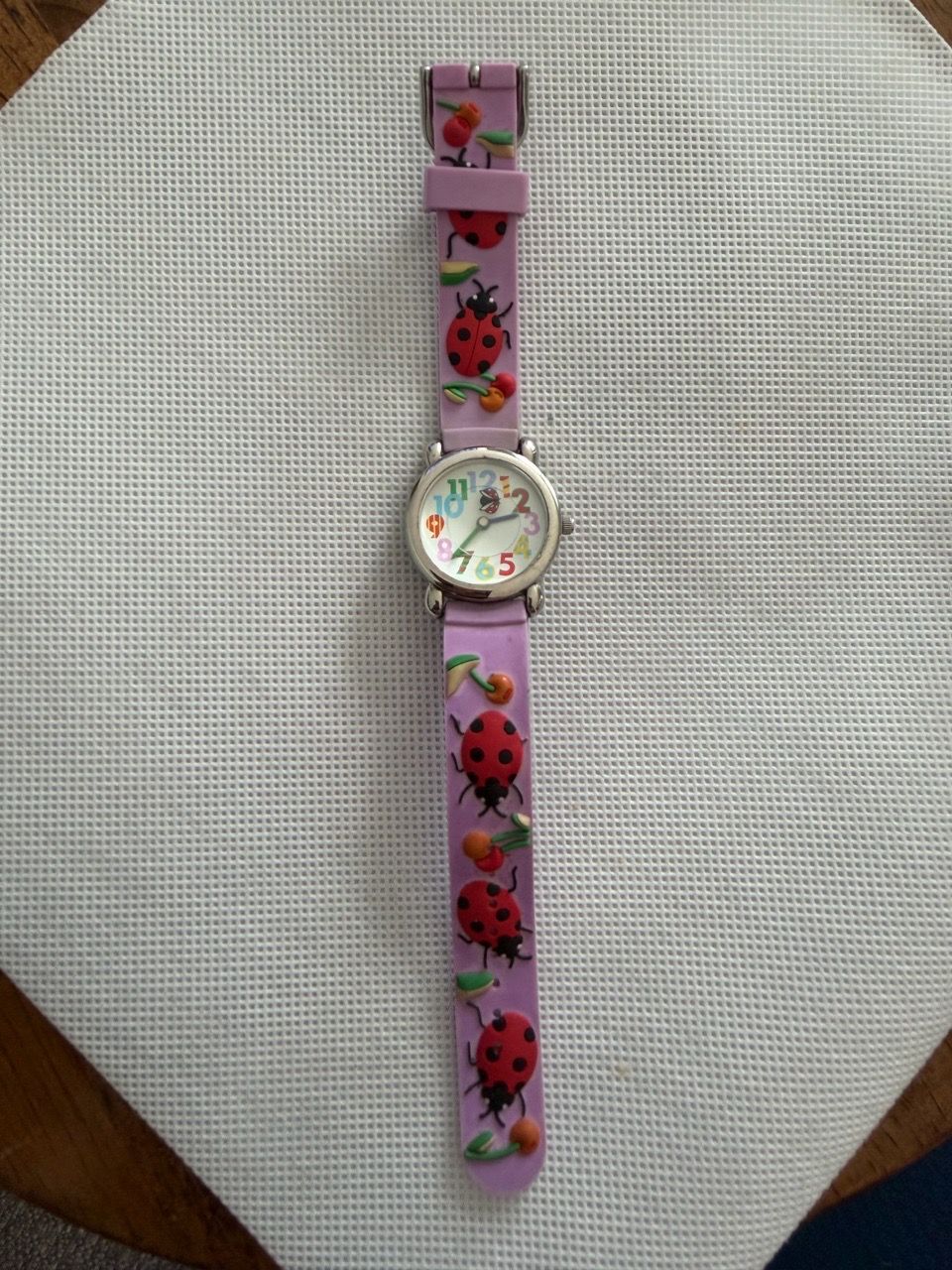 Kids Analog Watch Ladybug Purple Strap(new battery) - photo 4