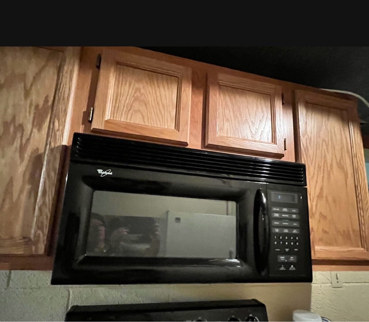 Whirlpool Black Over-the-Range Microwave