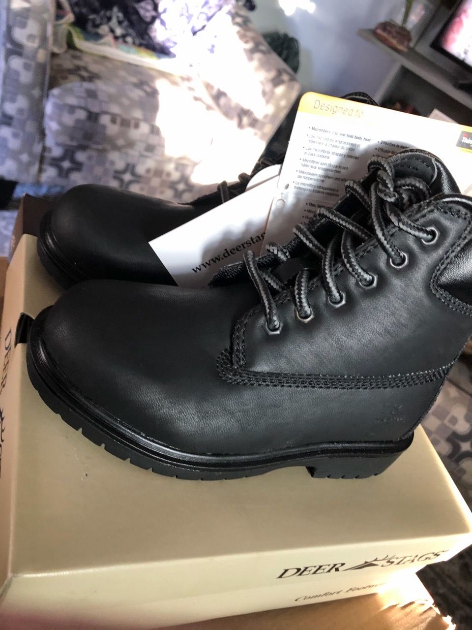 Black Waterproof Boots with Thinsulate Insulation size 12 - photo 3