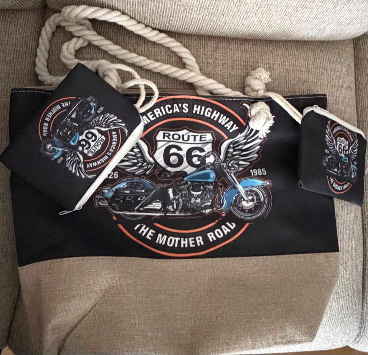 Route 66 Tote Bag with 2 Wallets Set - photo 4
