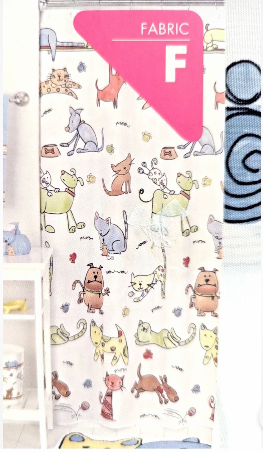 Essential Home Cats and Dogs Fabric Shower Curtain - photo 2