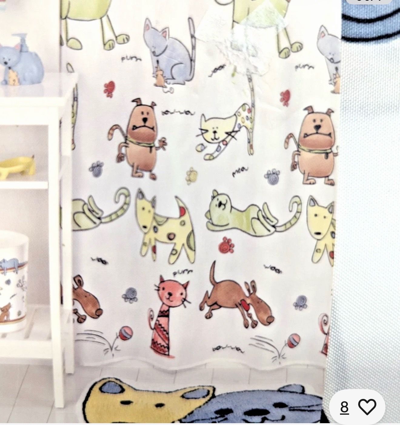 Essential Home Cats and Dogs Fabric Shower Curtain - photo 3