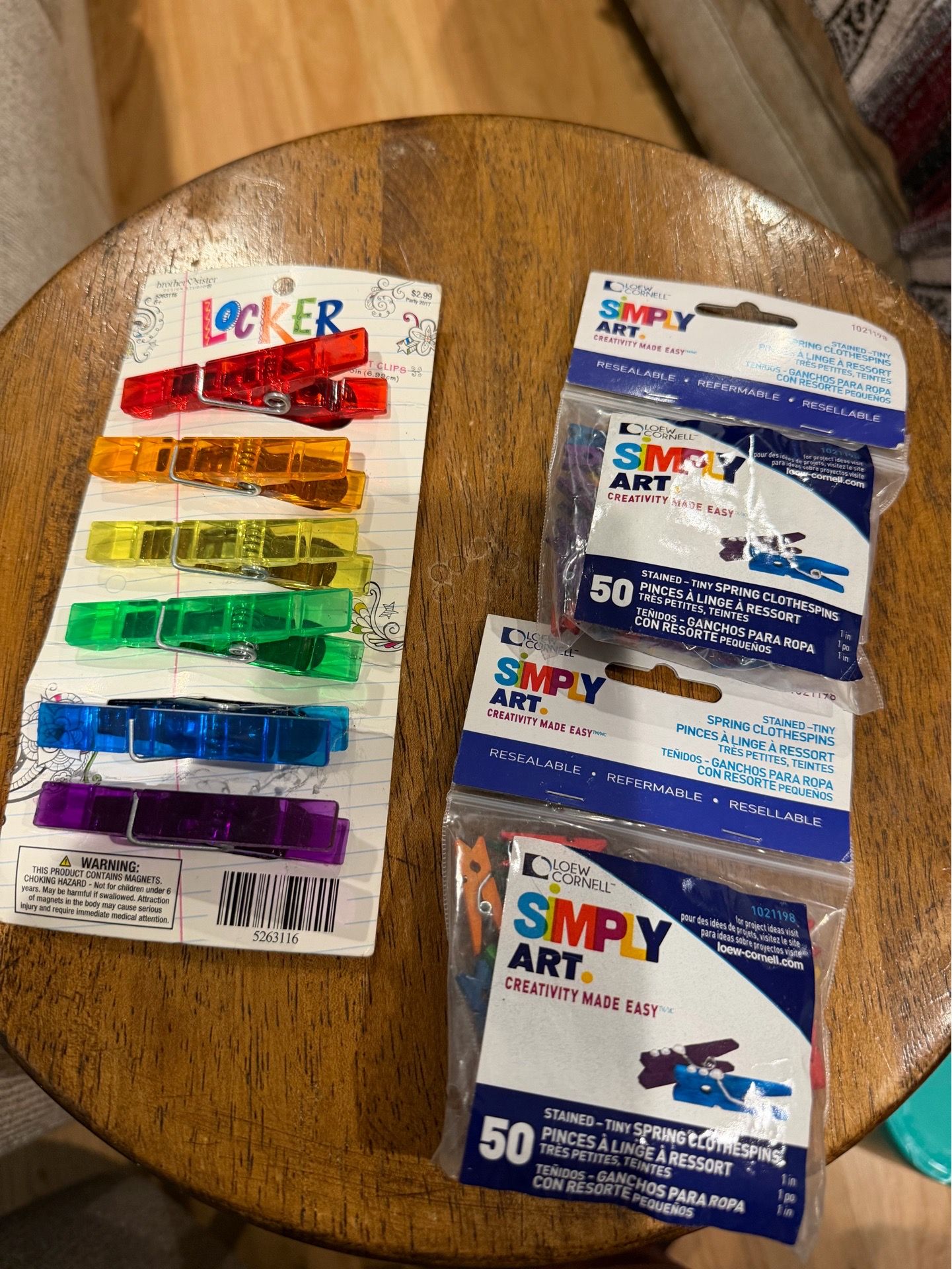 Magnet Clips and 50-Pack Tiny Spring Clothespins