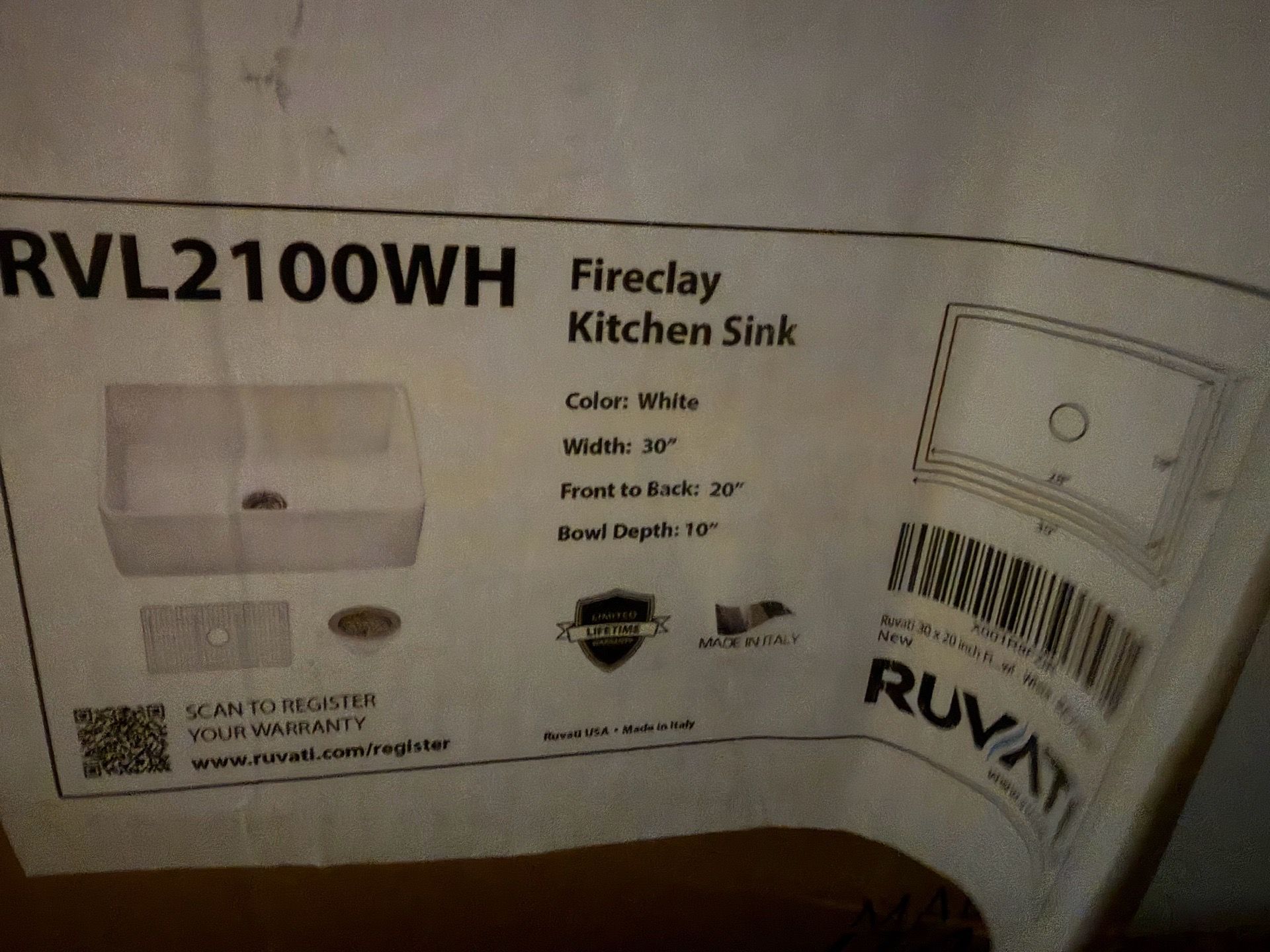 30 x 20 inch Fireclay Reversible Farmhouse Apron-Front Sink - photo 4