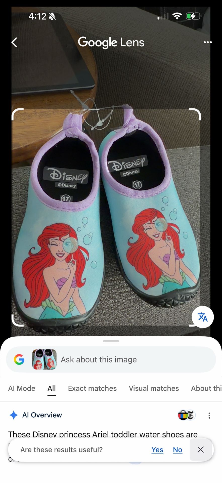 Disney Princess Ariel Toddler Water Shoes - photo 2