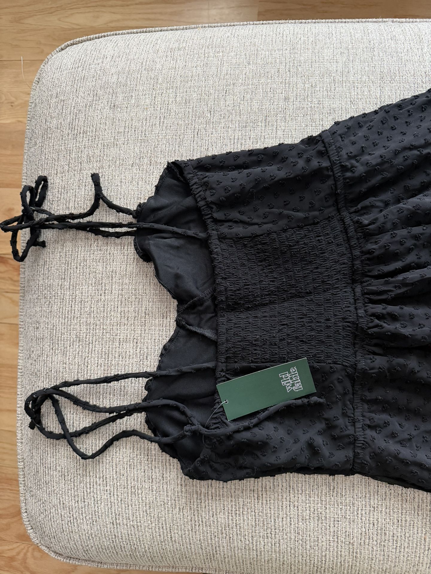 Wild Fable Black Textured Mini Dress Size M - photo 3
