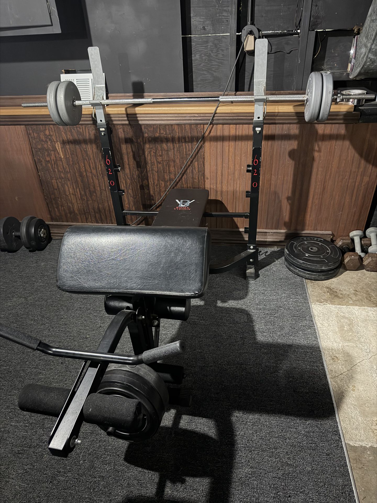 Body Vision Weight Bench & Leg Press set with weights - photo 2
