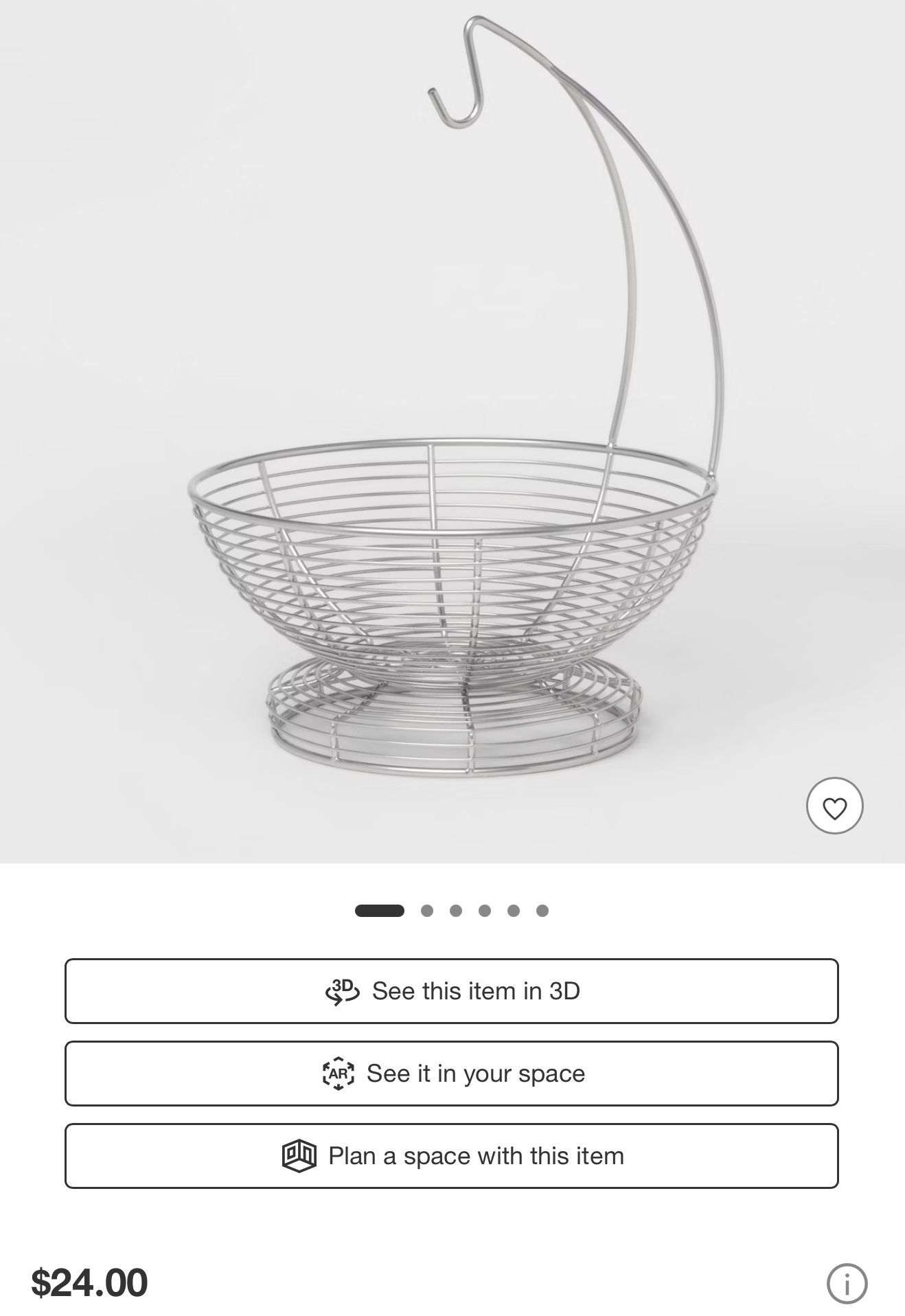 Steel Wire Fruit Basket - Threshold