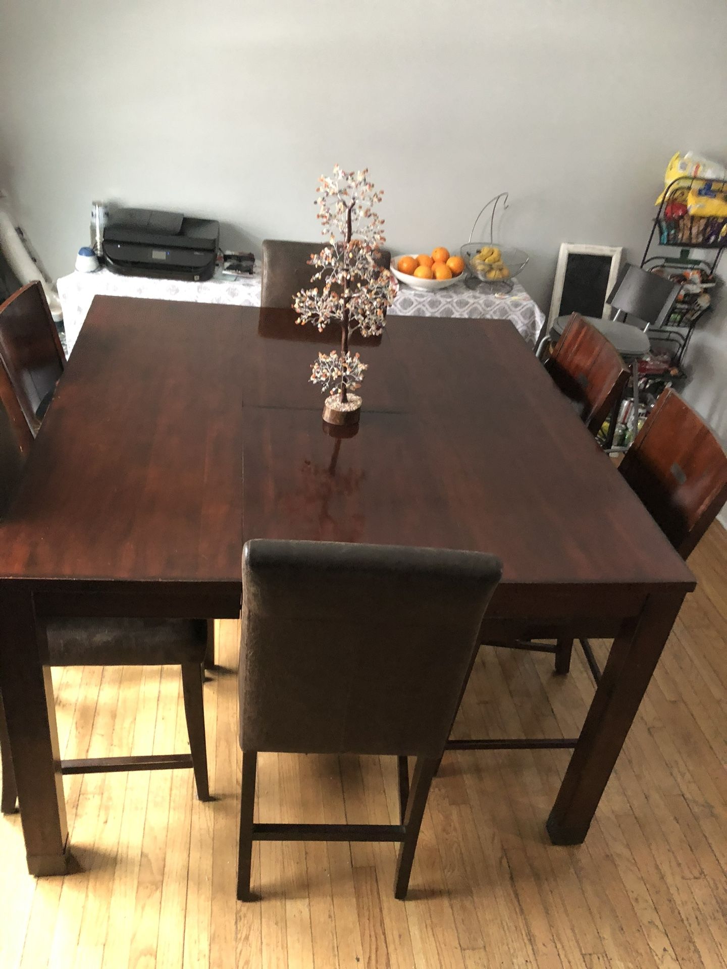 Counter Height Dining Room Table with Removable Leaf - photo 4