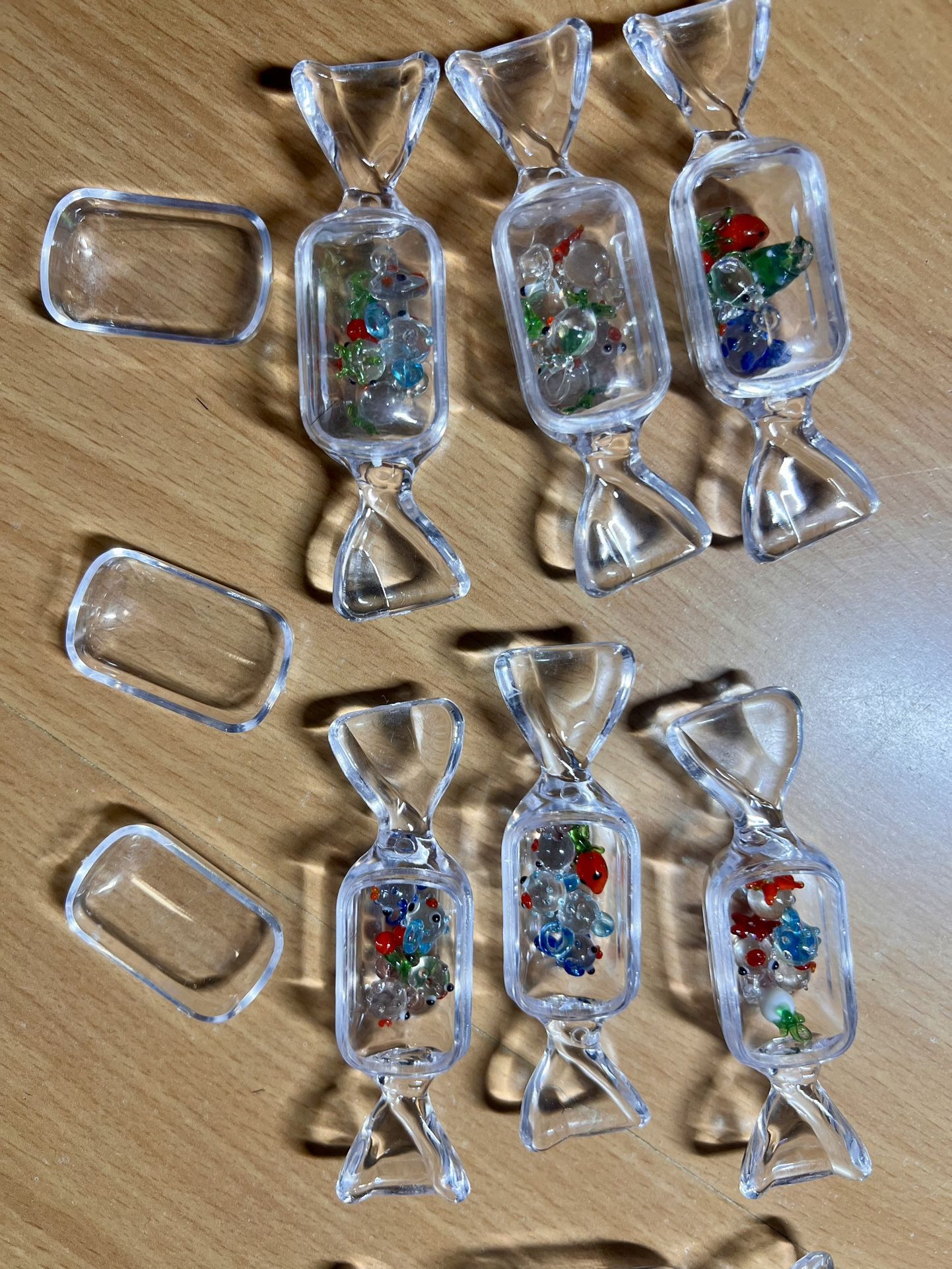 35 Small Glass Charms With Candy Shaped Storage - photo 4
