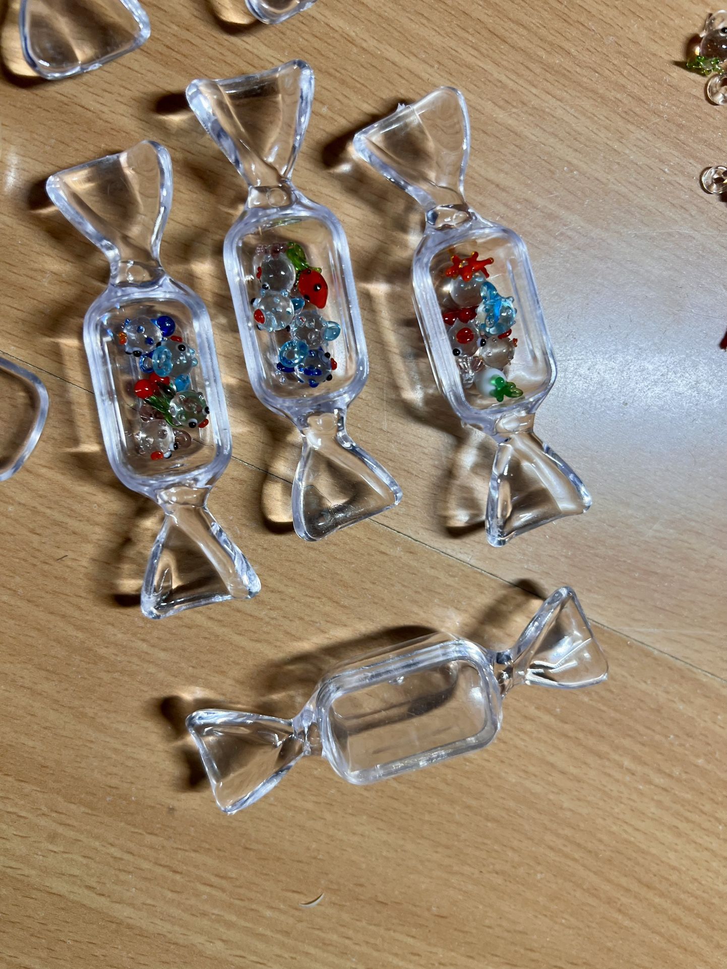 35 Small Glass Charms With Candy Shaped Storage - photo 5