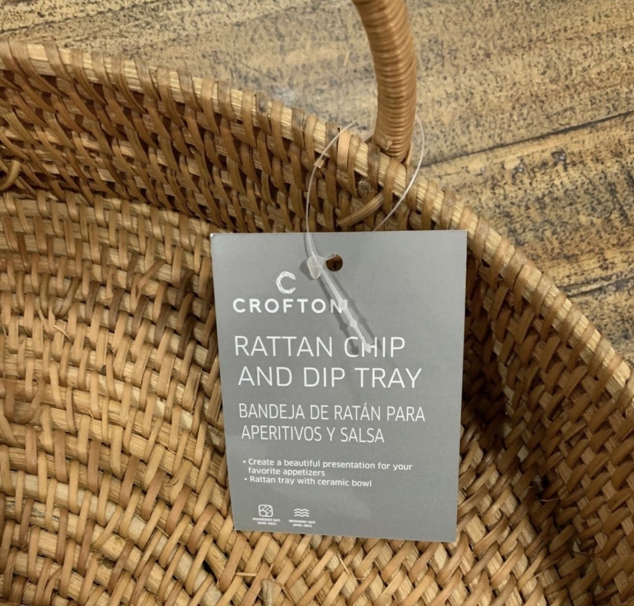 New Rattan Chip & Dip tray - photo 3
