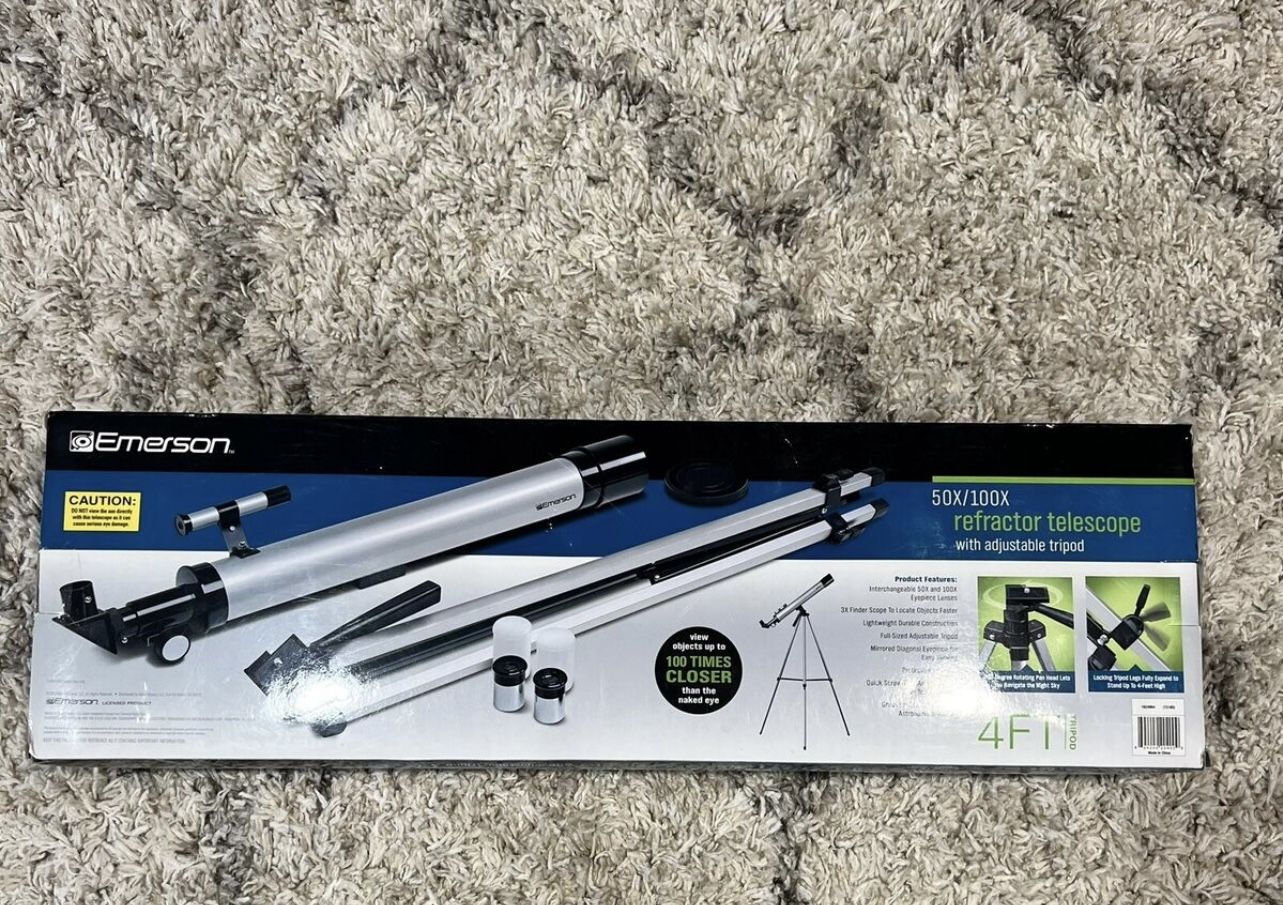 Emerson 50x / 100x Refraction Telescope With Tripod
