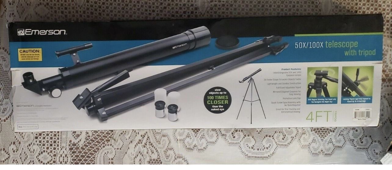 Emerson 50x / 100x Refraction Telescope With Tripod - photo 2