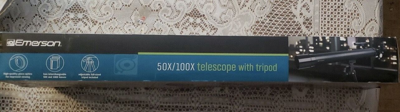 Emerson 50x / 100x Refraction Telescope With Tripod - photo 5