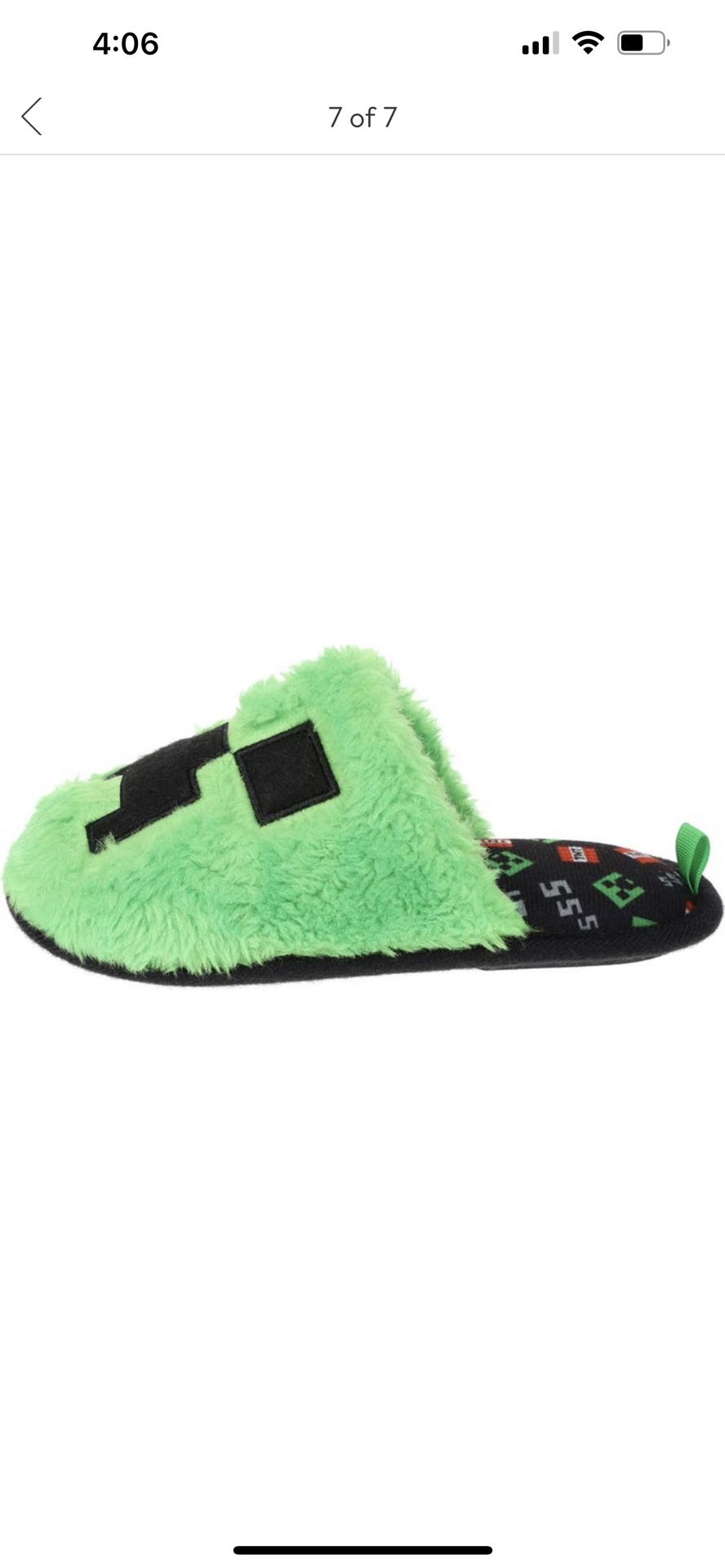 Minecraft Slippers Size 5/6 - photo 2