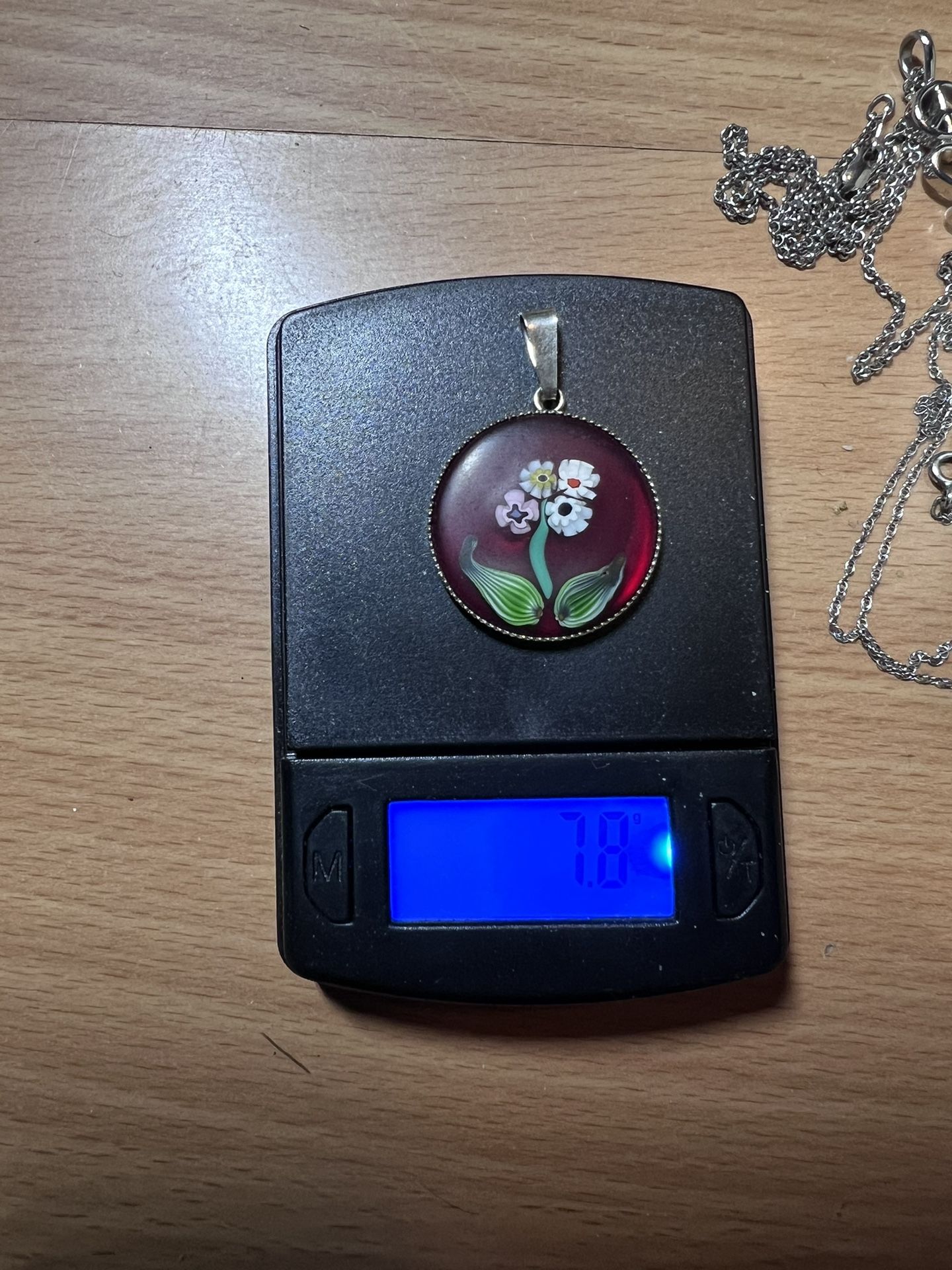 925 Sterling Silver Pendant Millefiori - photo 2