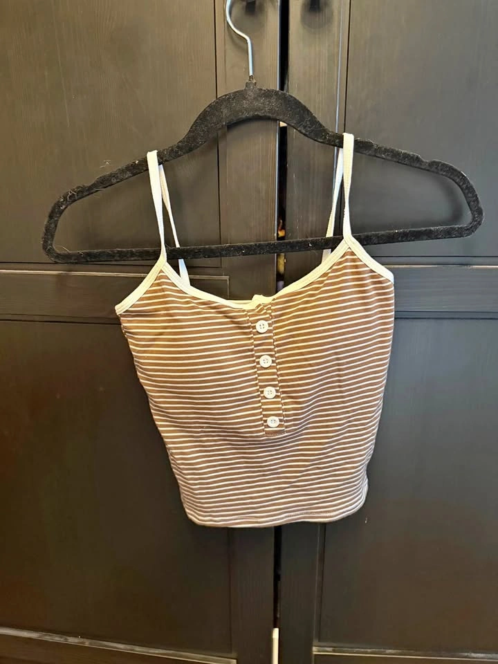 Fall Brown striped tank top