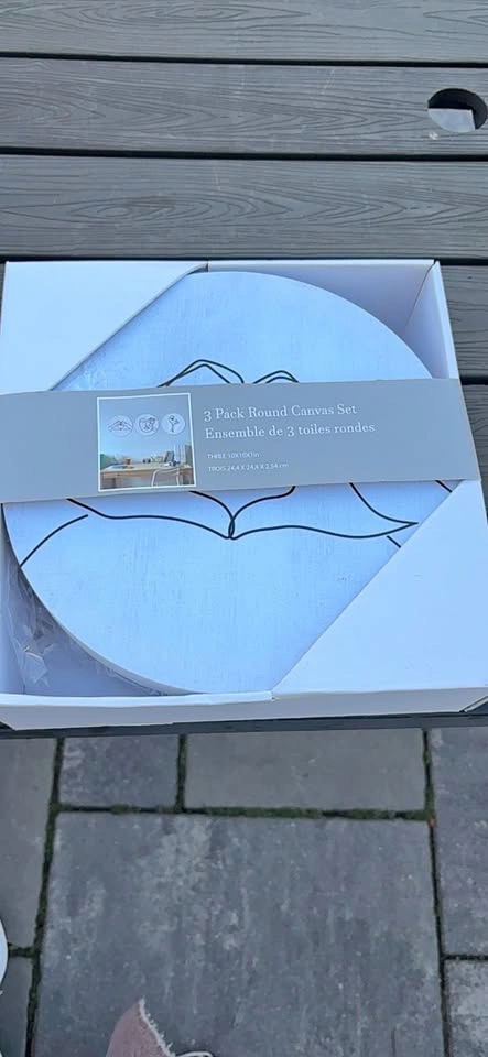 3 Pack Round Canvas Set