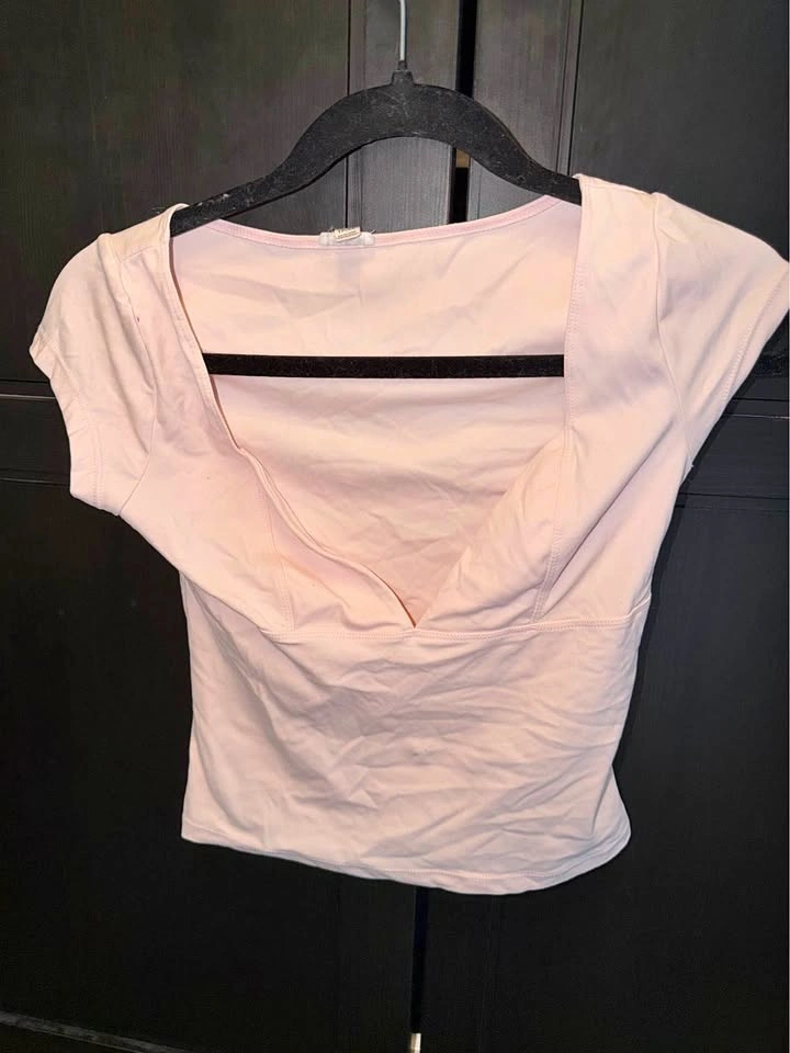 Garage Baby Pink Plunge top, XS