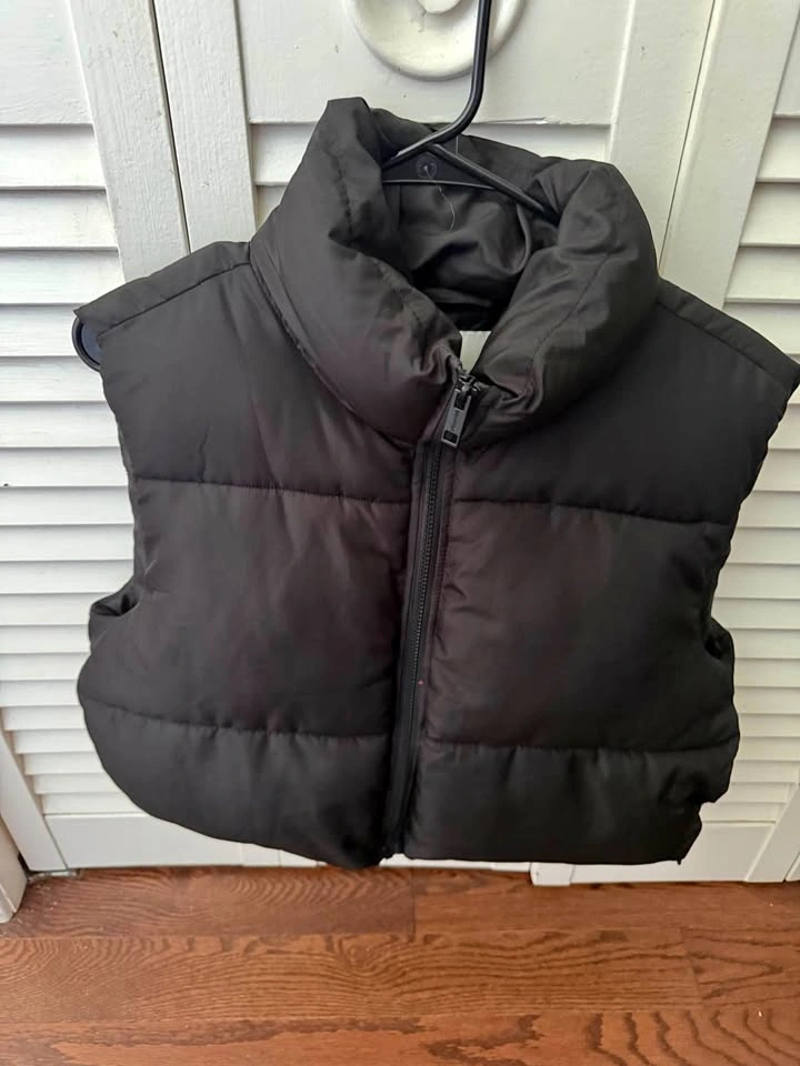 Fall Puffer Vest- cropped, M