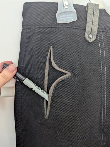 Black Cargo Wide-Leg Pants with Gray Accent - photo 2