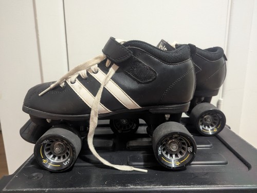 Riedell Volt Mens Size 8 Quad Roller Skates Black White - photo 2