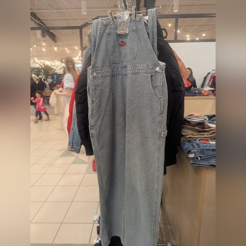 Denim Overalls with Cherry Detail - photo 2