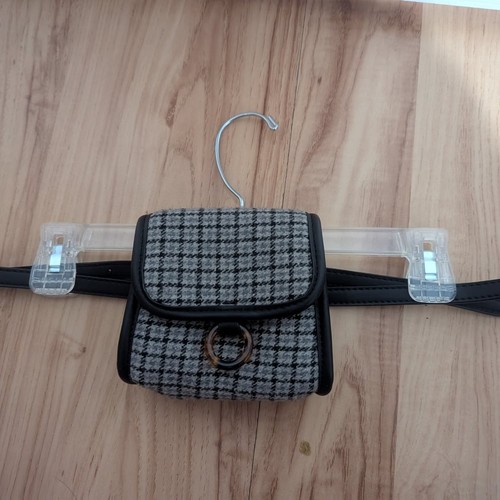 UO Plaid Belt Bag with Black Trim