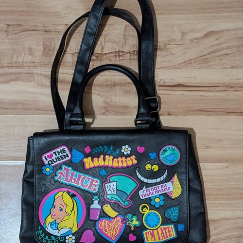 Loungefly Disney Alice in Wonderland Sticker Icons Satchel Bag -