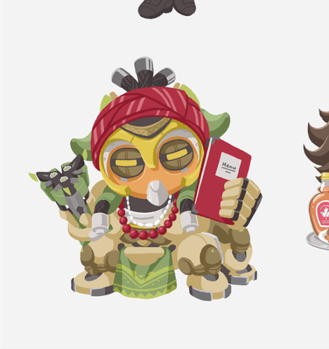 Overwatch Orisa Acrylic Keychain Charm Blind Bag Cafe Menu
