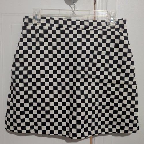 Checkered Black and White Women's Skirt