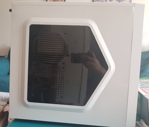 DeepCool White PC Tower Case with Side Window Mesh Front