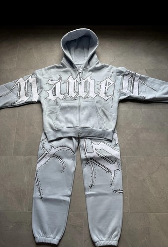 Named Collective XS Light Blue 2pc Zip Hoodie Jogger Tracksuit