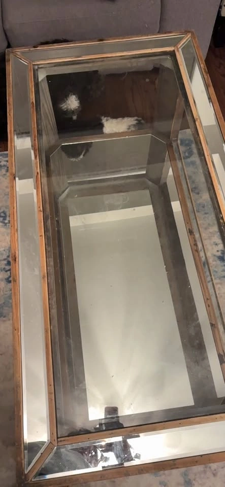 Glass Top Mirrored Coffee Table - photo 4