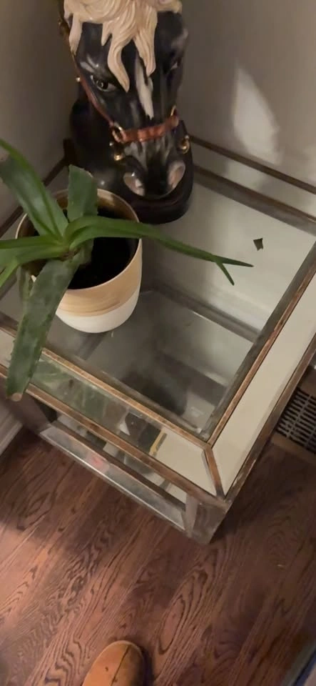 Wood Mirror Side Table - photo 4