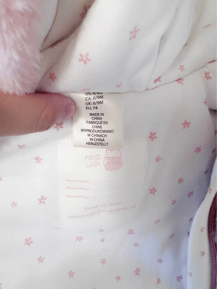 Baby Girl Winter Snowsuit Outerwear Jacket | Pink Hooded Fleece - photo 3