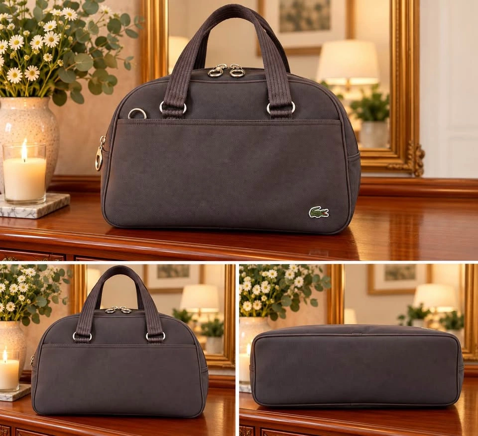 Lacoste Large Boston Bag – Chocolate Brown – New - photo 2