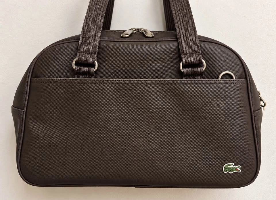 Lacoste Large Boston Bag – Chocolate Brown – New - photo 4