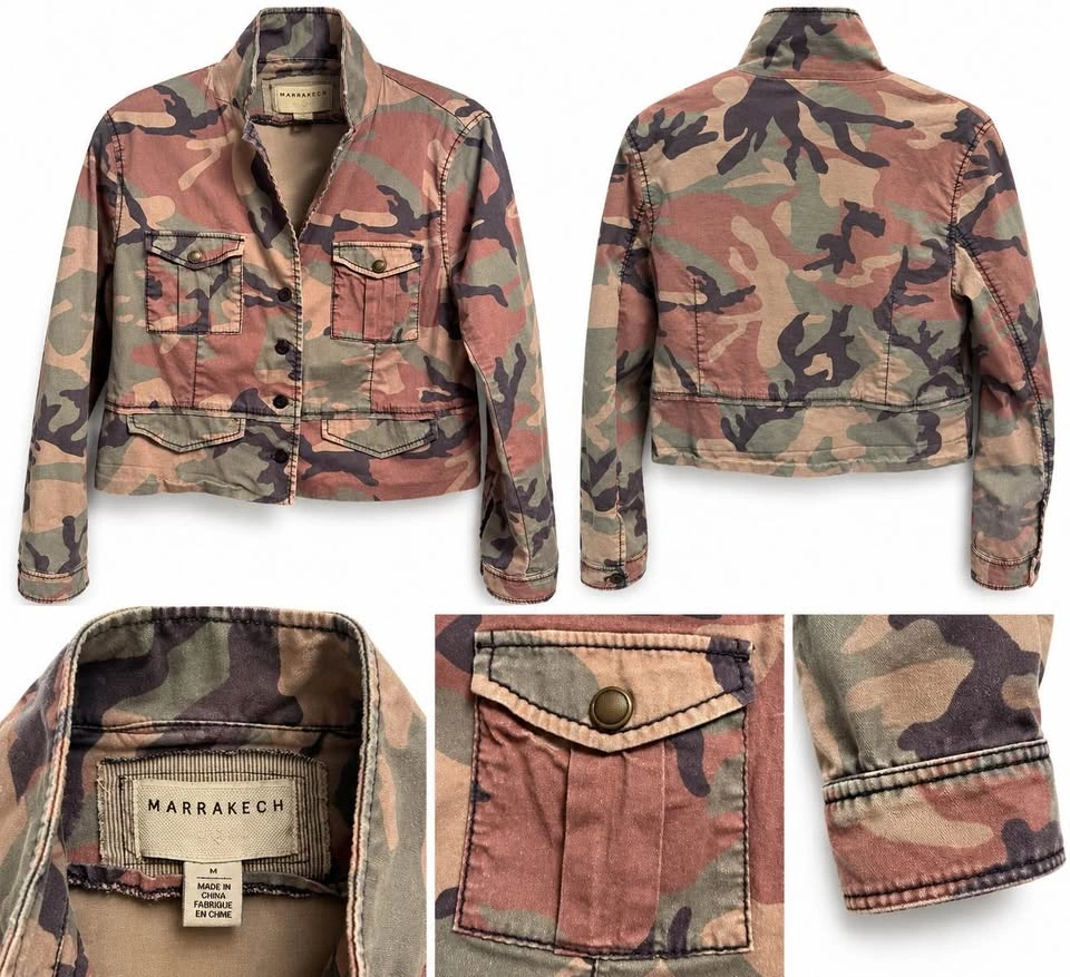 Marrakech Women’s Camouflage Cropped Jacket – Size Medium - photo 3