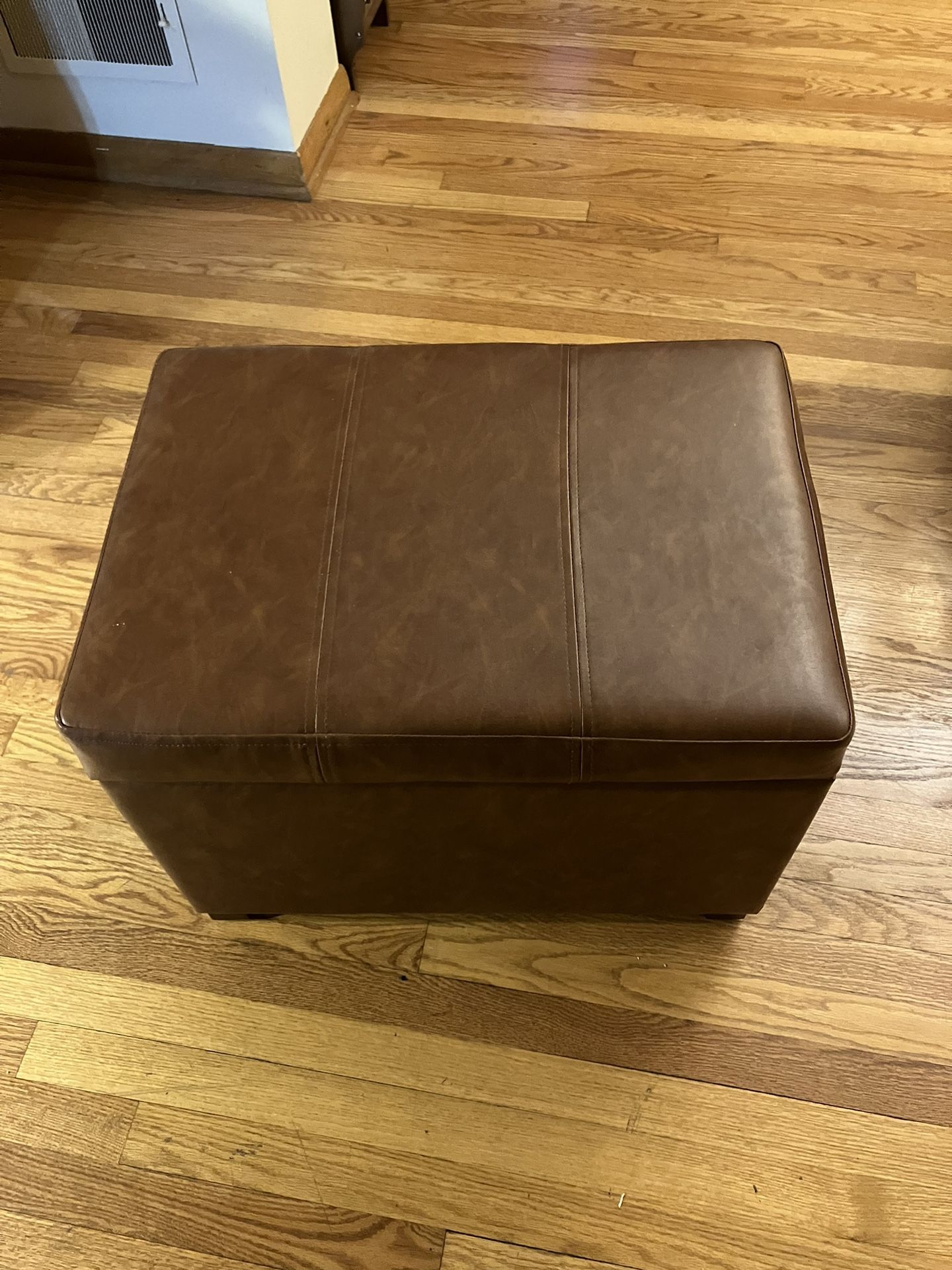 Nice Faux Leather Storage Ottoman 25 X 16 X 18