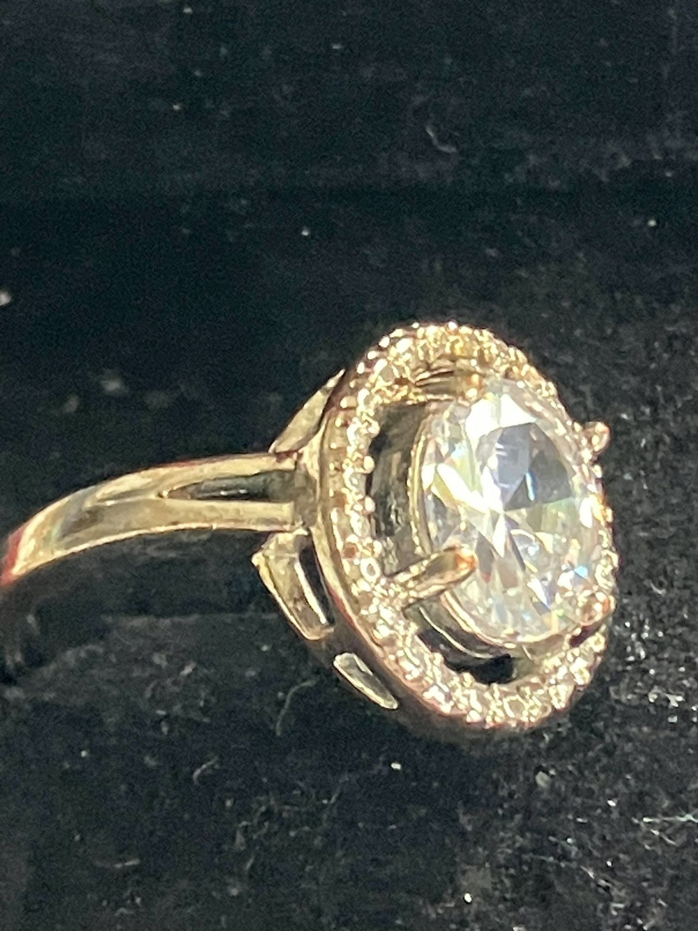 Dramatic 925 And CZ Ring Size 7.5