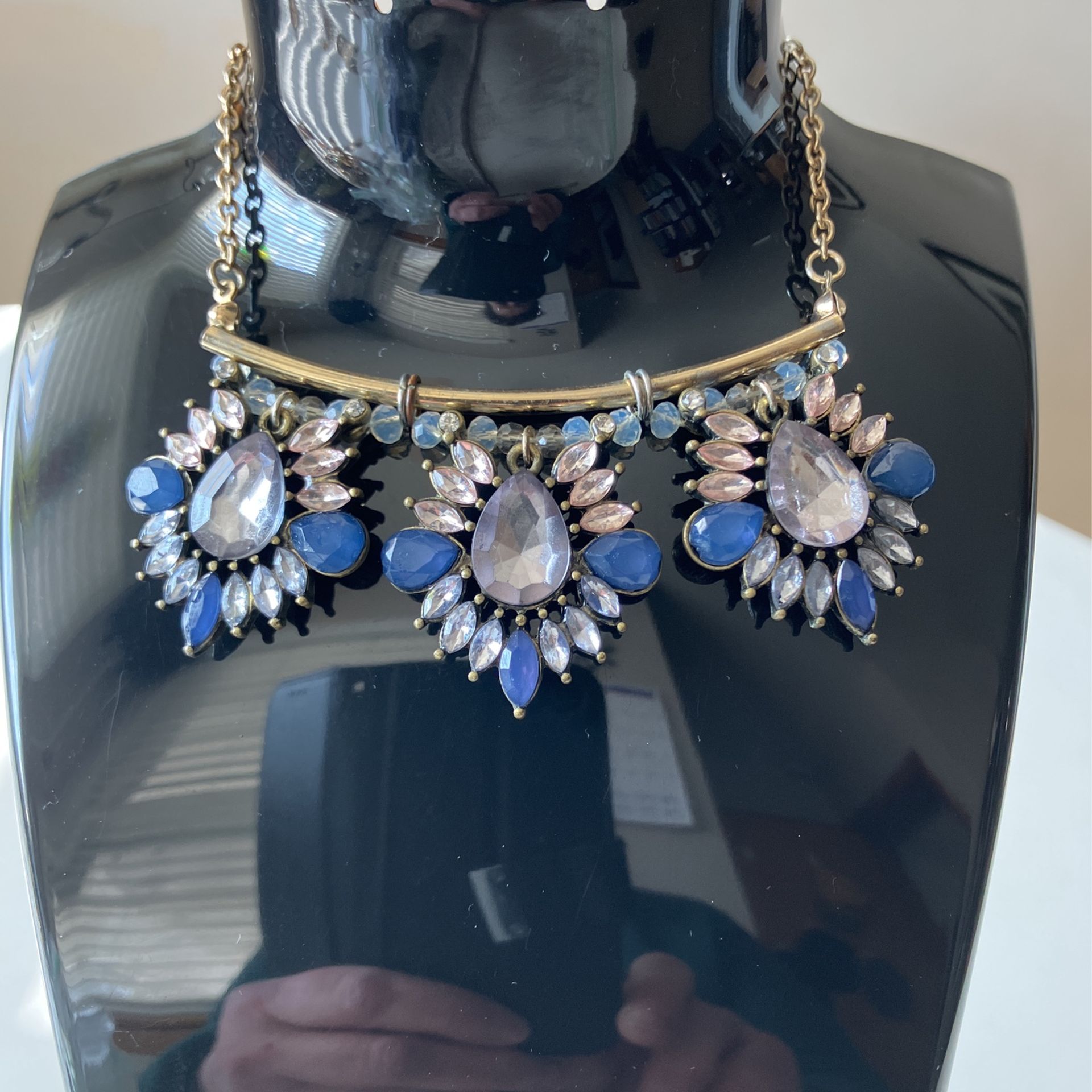 Vintage Style Costume Bar Statement Necklace